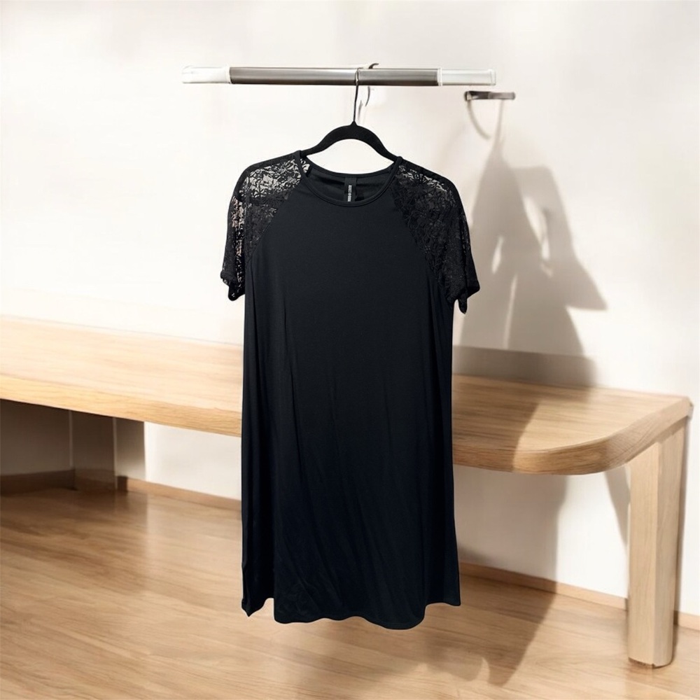 Agnes & Dora Black Lace Sleeve Dress